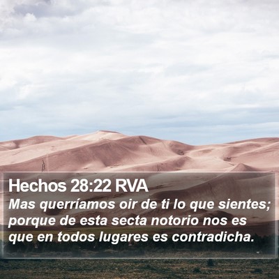 Hechos 28:22 RVA Bible Verse Image
