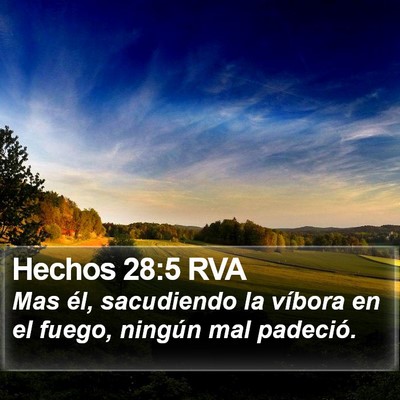 Hechos 28:5 RVA Bible Verse Image