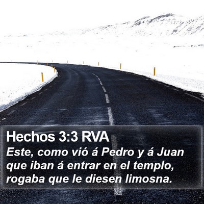 Hechos 3:3 RVA Bible Verse Image