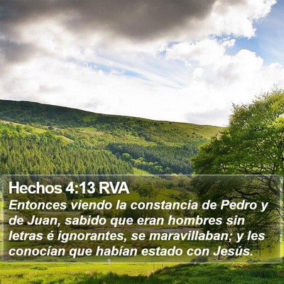 Hechos 4:13 RVA Bible Verse Image