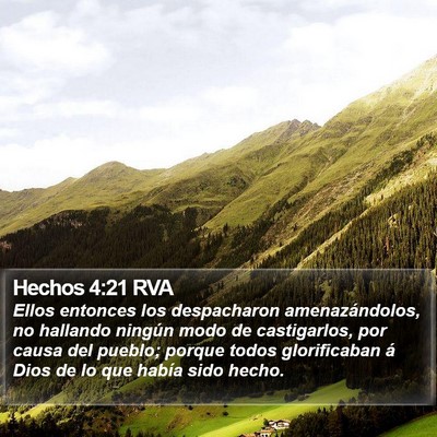 Hechos 4:21 RVA Bible Verse Image