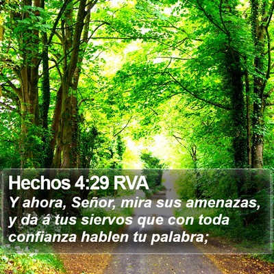 Hechos 4:29 RVA Bible Verse Image