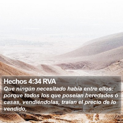 Hechos 4:34 RVA Bible Verse Image