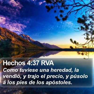 Hechos 4:37 RVA Bible Verse Image