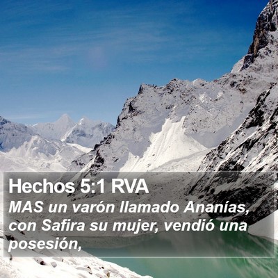 Hechos 5:1 RVA Bible Verse Image