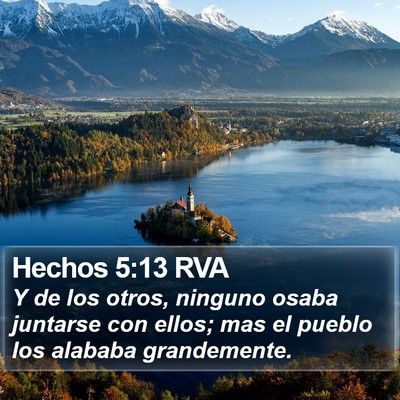 Hechos 5:13 RVA Bible Verse Image
