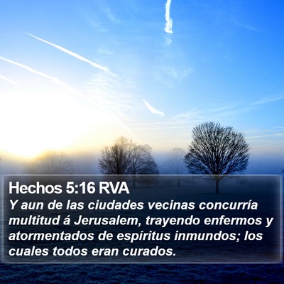 Hechos 5:16 RVA Bible Verse Image