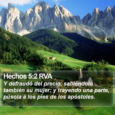 Hechos 5:2 RVA Bible Verse Image