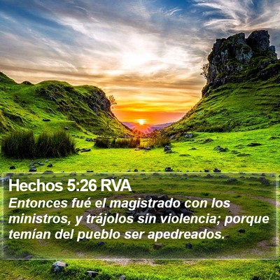 Hechos 5:26 RVA Bible Verse Image