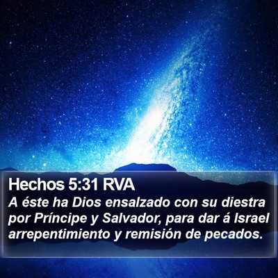 Hechos 5:31 RVA Bible Verse Image