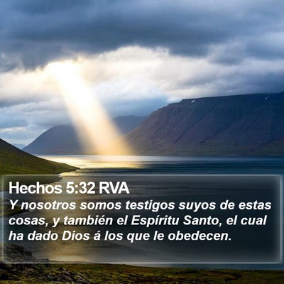 Hechos 5:32 RVA Bible Verse Image