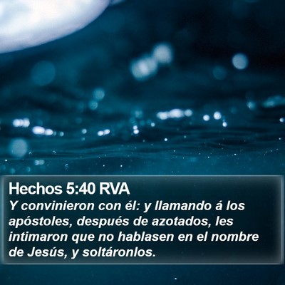 Hechos 5:40 RVA Bible Verse Image