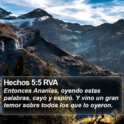 Hechos 5:5 RVA Bible Verse Image