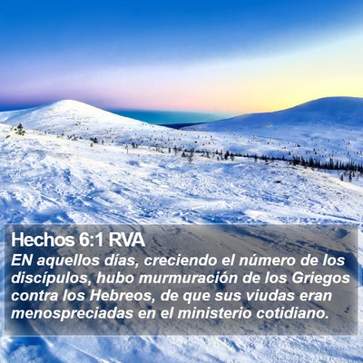 Hechos 6:1 RVA Bible Verse Image