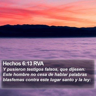 Hechos 6:13 RVA Bible Verse Image