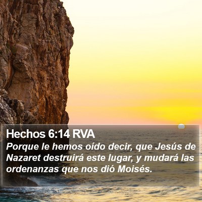 Hechos 6:14 RVA Bible Verse Image
