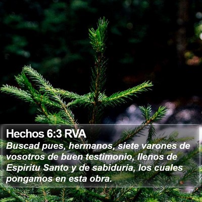 Hechos 6:3 RVA Bible Verse Image
