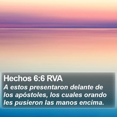 Hechos 6:6 RVA Bible Verse Image
