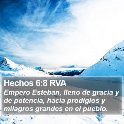 Hechos 6:8 RVA Bible Verse Image