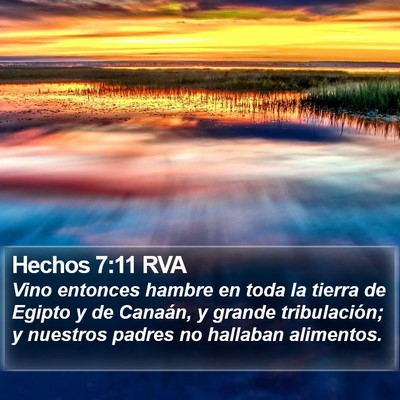 Hechos 7:11 RVA Bible Verse Image
