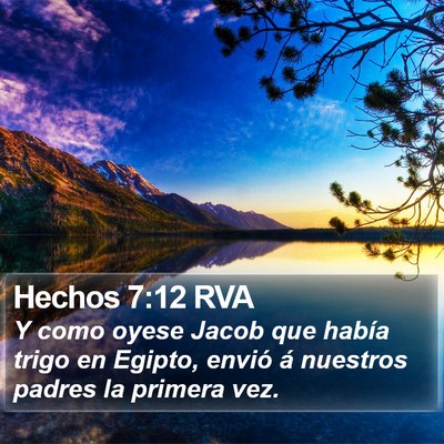 Hechos 7:12 RVA Bible Verse Image