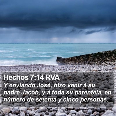 Hechos 7:14 RVA Bible Verse Image