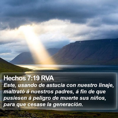 Hechos 7:19 RVA Bible Verse Image