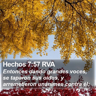 Hechos 7:57 RVA Bible Verse Image
