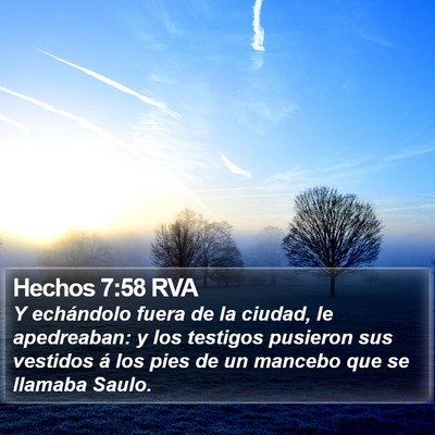 Hechos 7:58 RVA Bible Verse Image