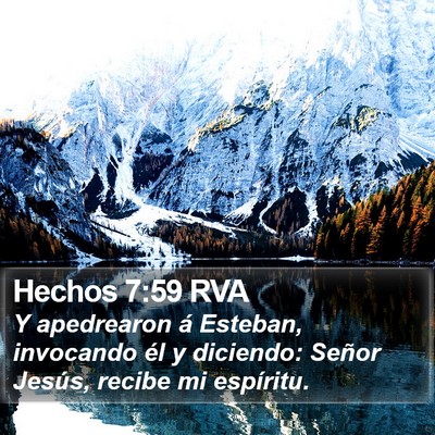 Hechos 7:59 RVA Bible Verse Image