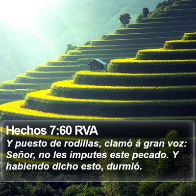 Hechos 7:60 RVA Bible Verse Image