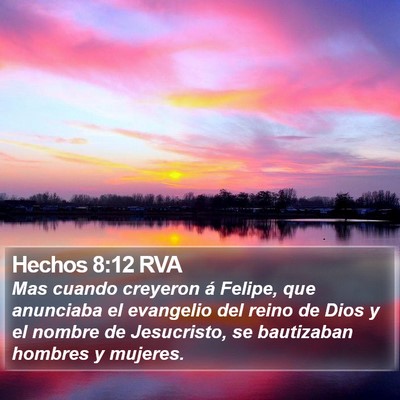 Hechos 8:12 RVA Bible Verse Image