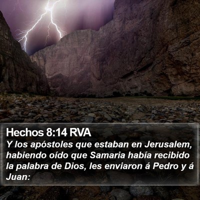 Hechos 8:14 RVA Bible Verse Image