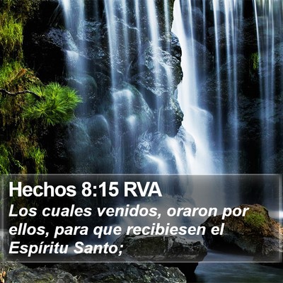 Hechos 8:15 RVA Bible Verse Image
