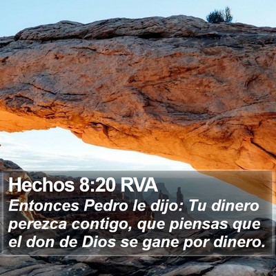 Hechos 8:20 RVA Bible Verse Image