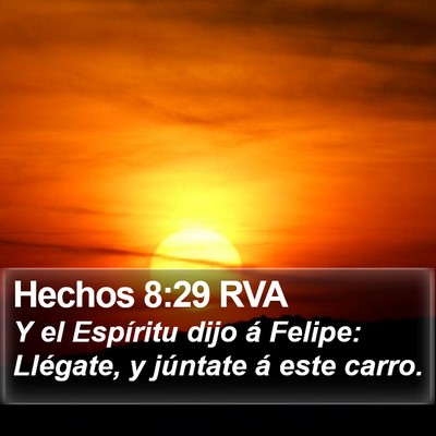 Hechos 8:29 RVA Bible Verse Image