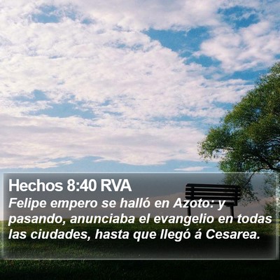 Hechos 8:40 RVA Bible Verse Image