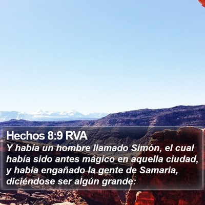 Hechos 8:9 RVA Bible Verse Image