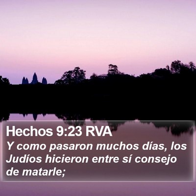 Hechos 9:23 RVA Bible Verse Image