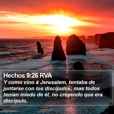 Hechos 9:26 RVA Bible Verse Image