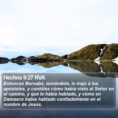 Hechos 9:27 RVA Bible Verse Image