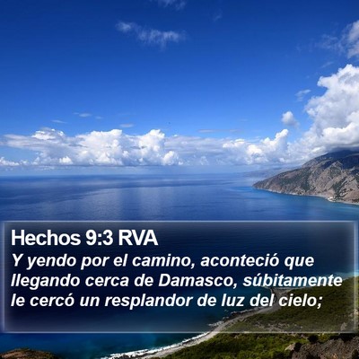 Hechos 9:3 RVA Bible Verse Image