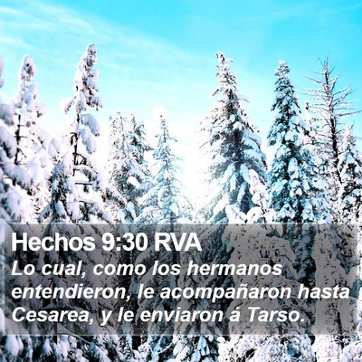 Hechos 9:30 RVA Bible Verse Image