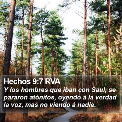 Hechos 9:7 RVA Bible Verse Image