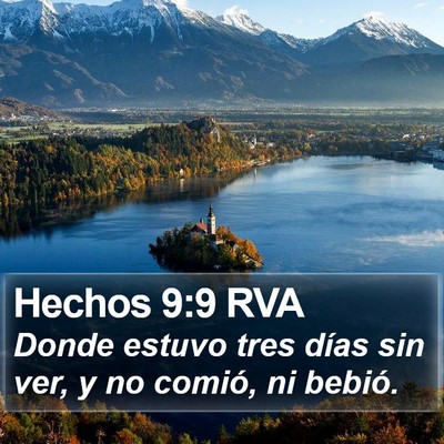 Hechos 9:9 RVA Bible Verse Image