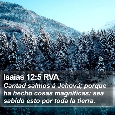 Isaías 12:5 RVA Bible Verse Image