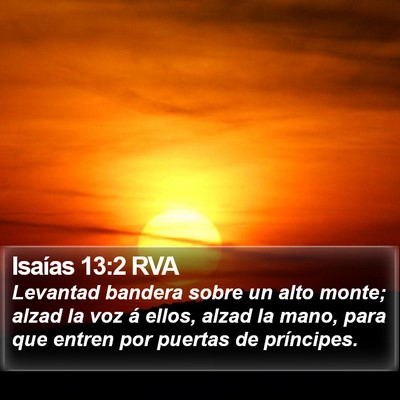 Isaías 13:2 RVA Bible Verse Image