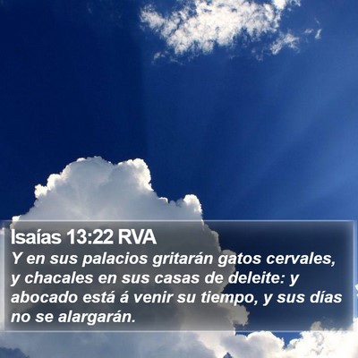 Isaías 13:22 RVA Bible Verse Image