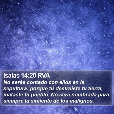 Isaías 14:20 RVA Bible Verse Image