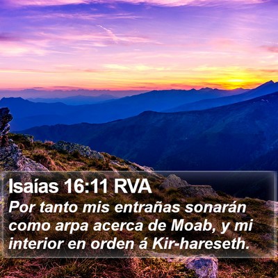 Isaías 16:11 RVA Bible Verse Image